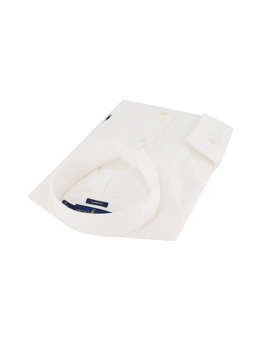Polo Ralph Lauren casual overhemd normale fit wit effen katoen