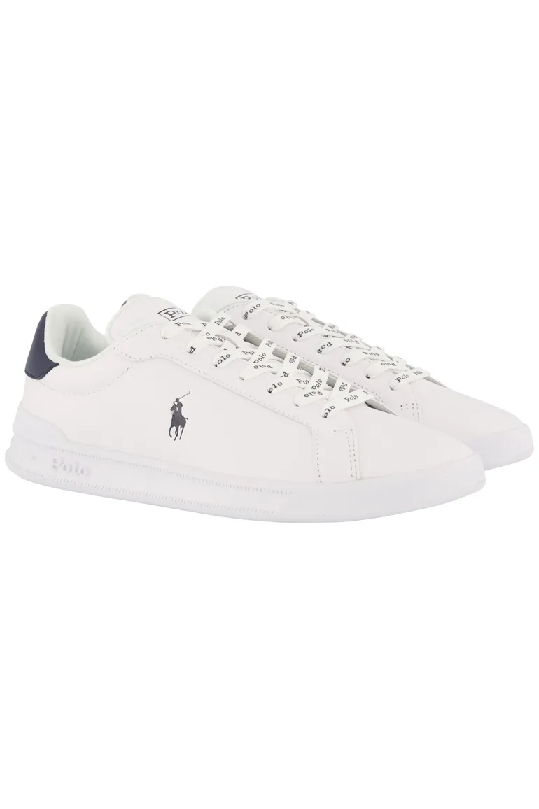 Polo Ralph Lauren leren sneakers wit effen
