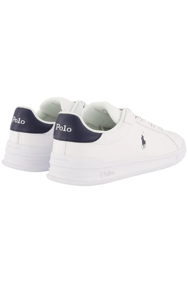 Polo Ralph Lauren leren sneakers wit effen