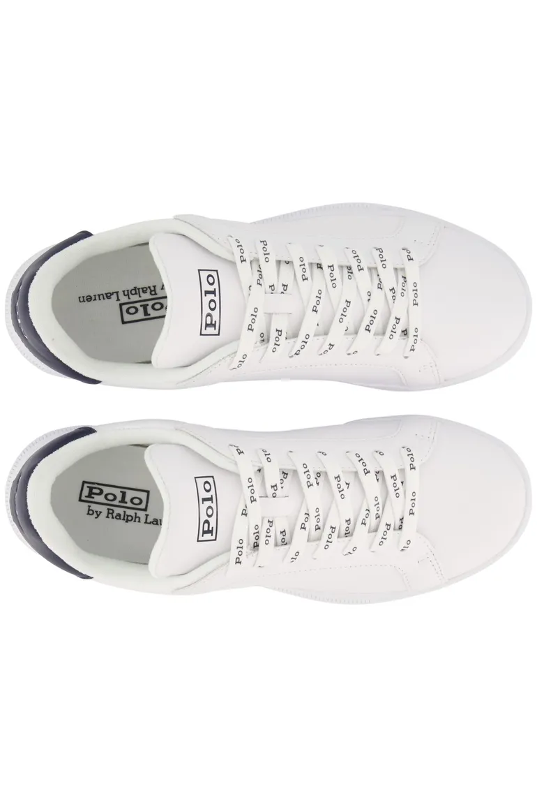 Polo Ralph Lauren leren sneakers wit effen