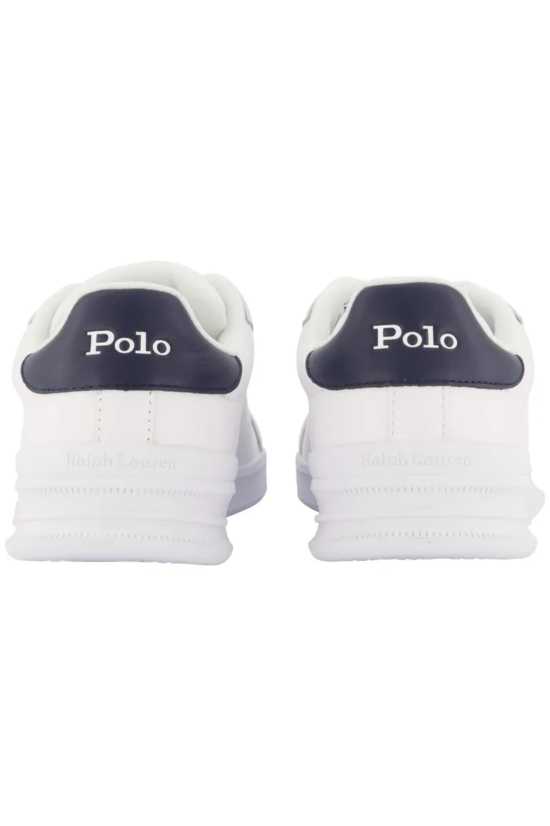 Polo Ralph Lauren leren sneakers wit effen