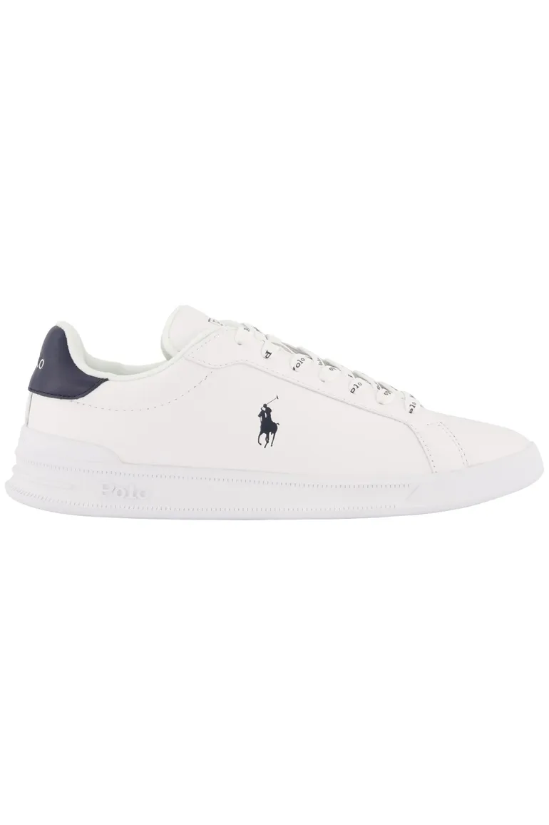Polo Ralph Lauren leren sneakers wit effen