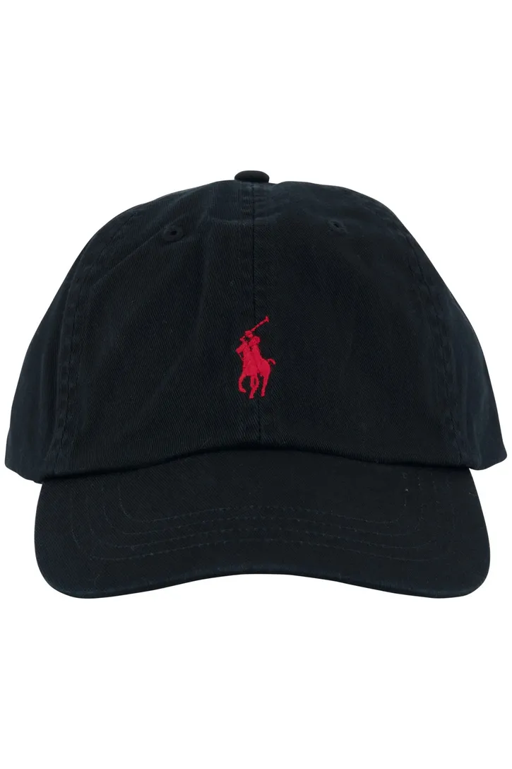 Polo Ralph Lauren met rode logo cap effen