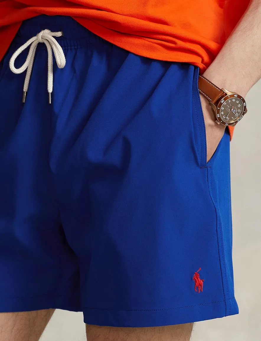 Polo Ralph Lauren zwembroek blauw effen touwsluiting