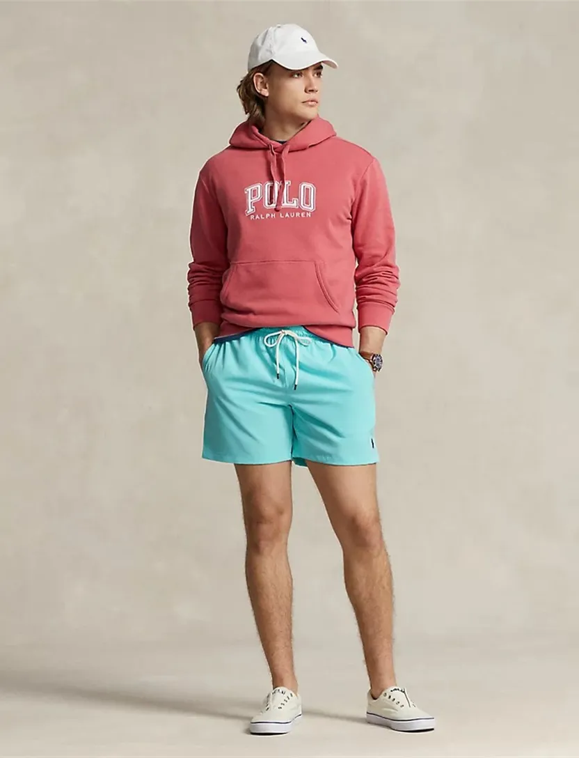 Zwembroek Polo Ralph Lauren aquablauw effen