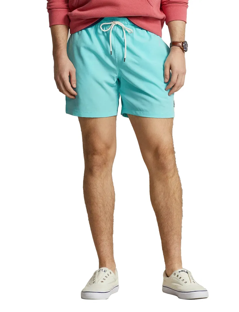Zwembroek Polo Ralph Lauren aquablauw effen