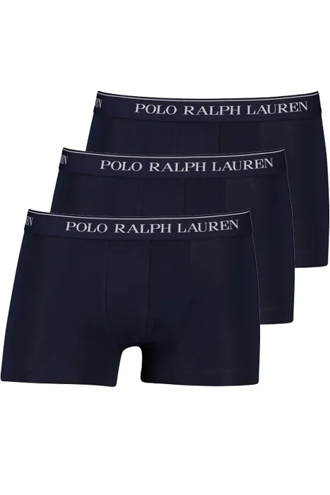 Polo Ralph Lauren boxershort donkerblauw effen katoen 3 pack