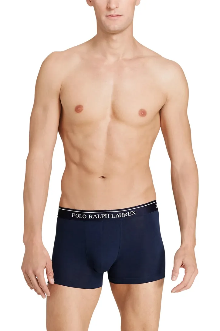 Polo Ralph Lauren boxershort donkerblauw effen katoen 3 pack