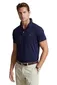 Polo Ralph Lauren polo custom slim fit navy 3-knoops katoen