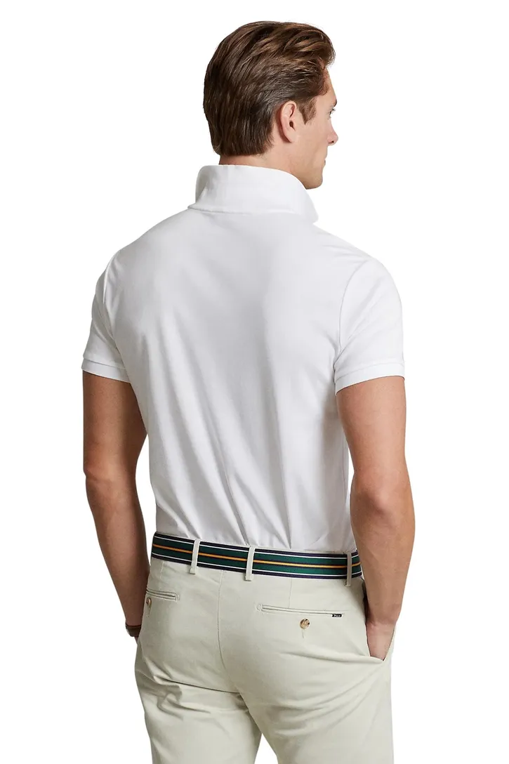 poloshirt korte mouw Polo Ralph Lauren Custom Slim Fit wit