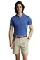 Katoenen Polo Ralph Lauren polo custom slim fit blauw gemêleerd