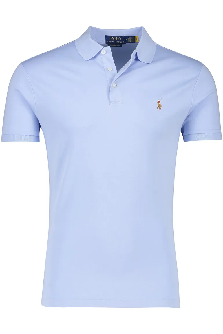 Ralph Lauren polo lichtblauw custom slim fit