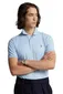 Polo Ralph Lauren polo custom slim fit lichtblauw 3-knoops katoen