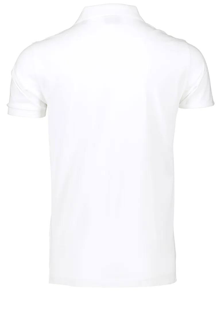 polo Gant wit effen katoen normale fit