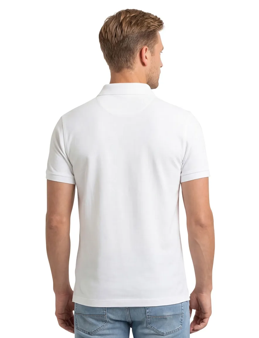 Gant polo normale fit wit effen katoen