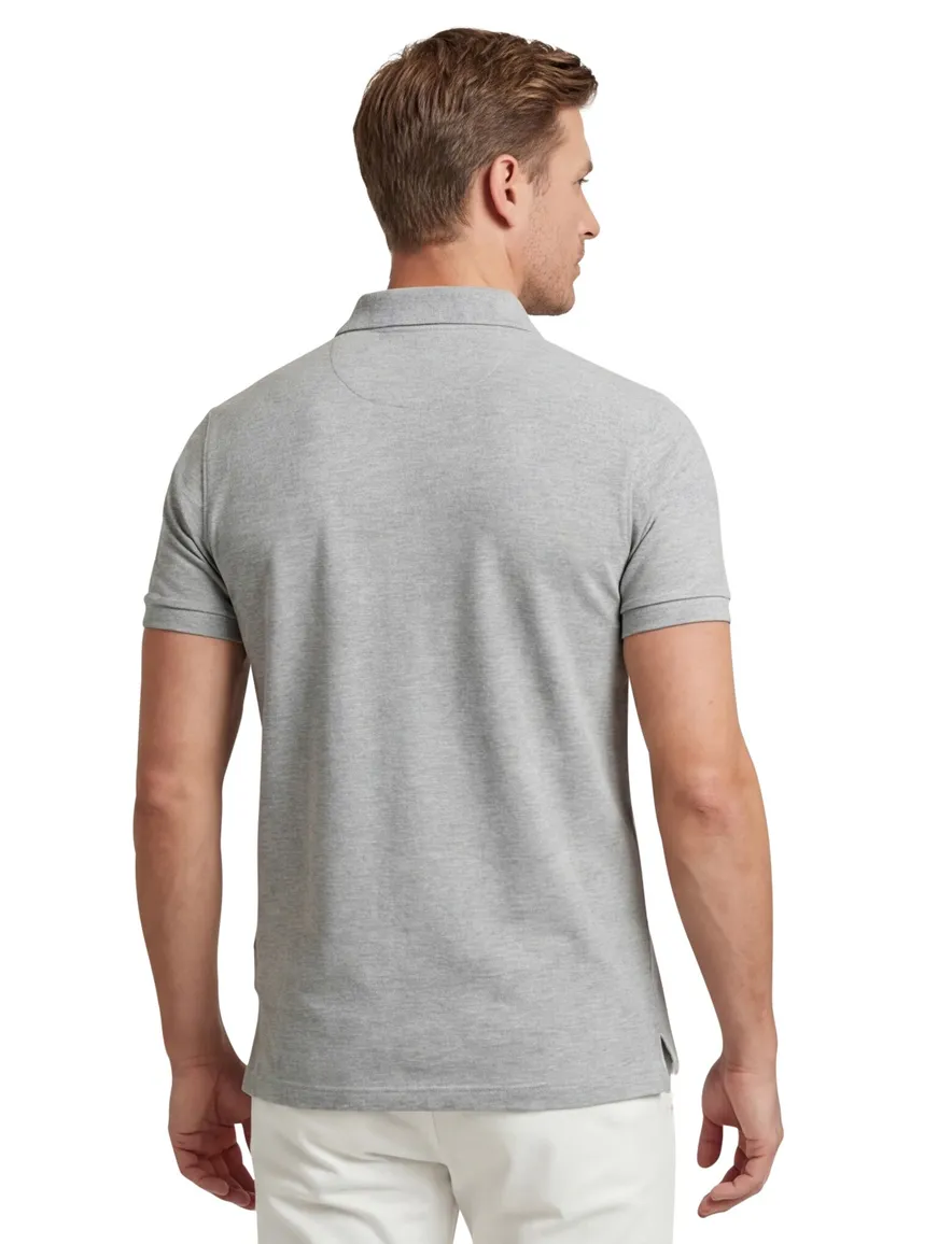 Polo Gant Regular Fit grijs melange