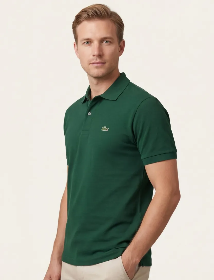 Lacoste polo Classic Fit piqué groen