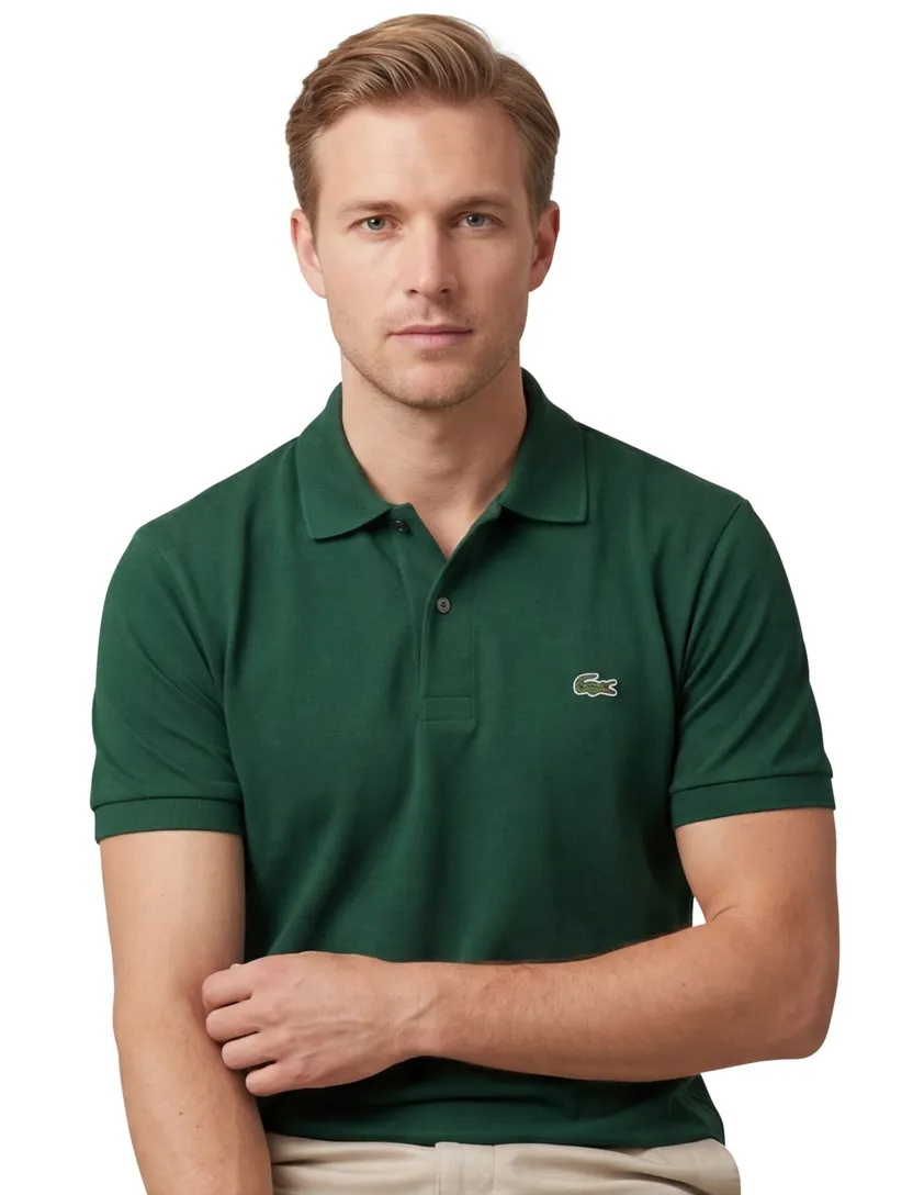 Lacoste polo Classic Fit piqué groen