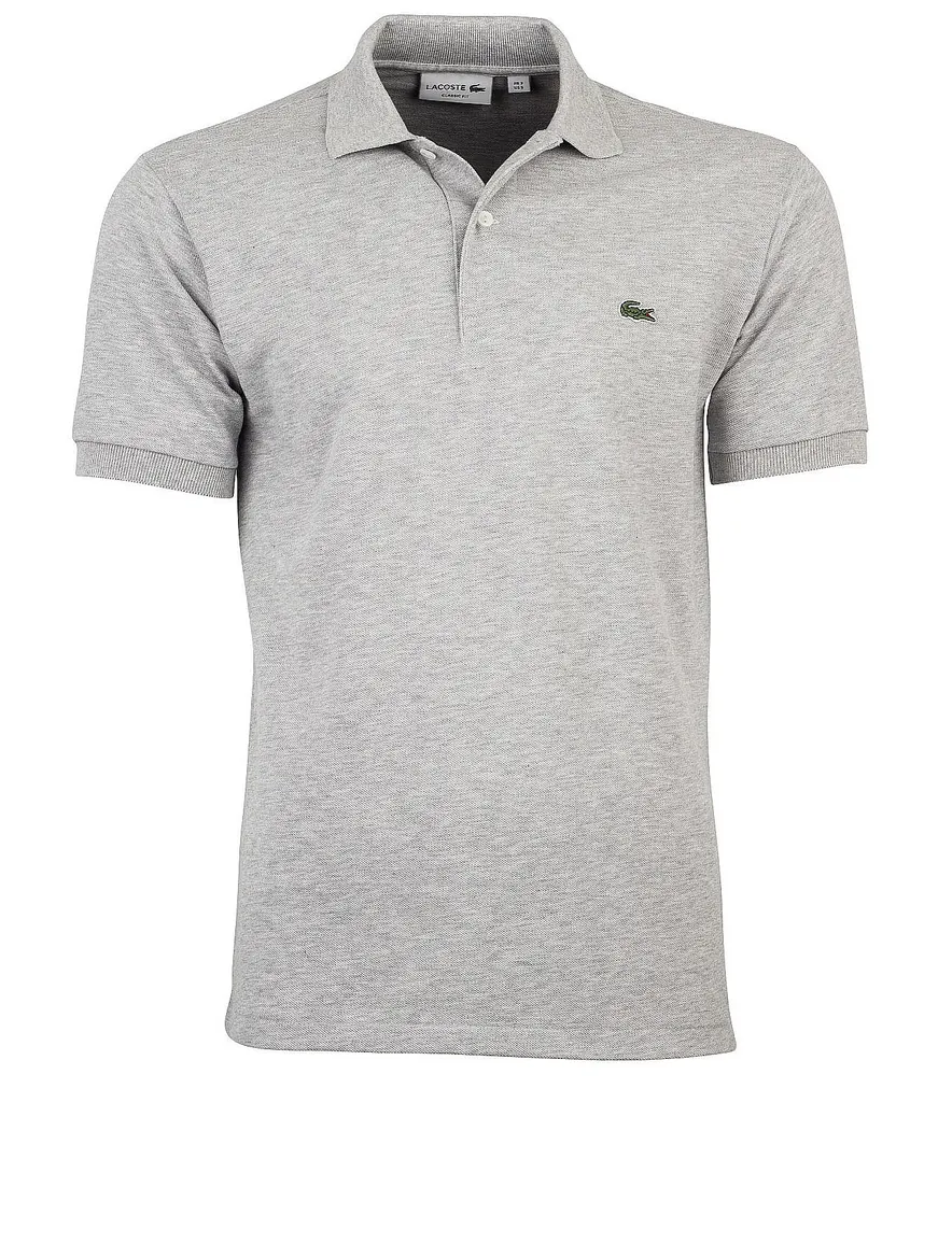 Lacoste polo grijs gemeleerd Classic Fit