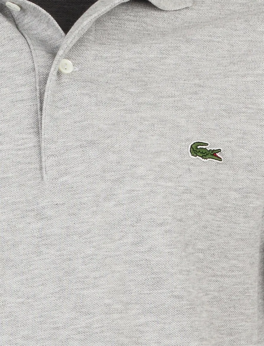 Lacoste polo grijs gemeleerd Classic Fit