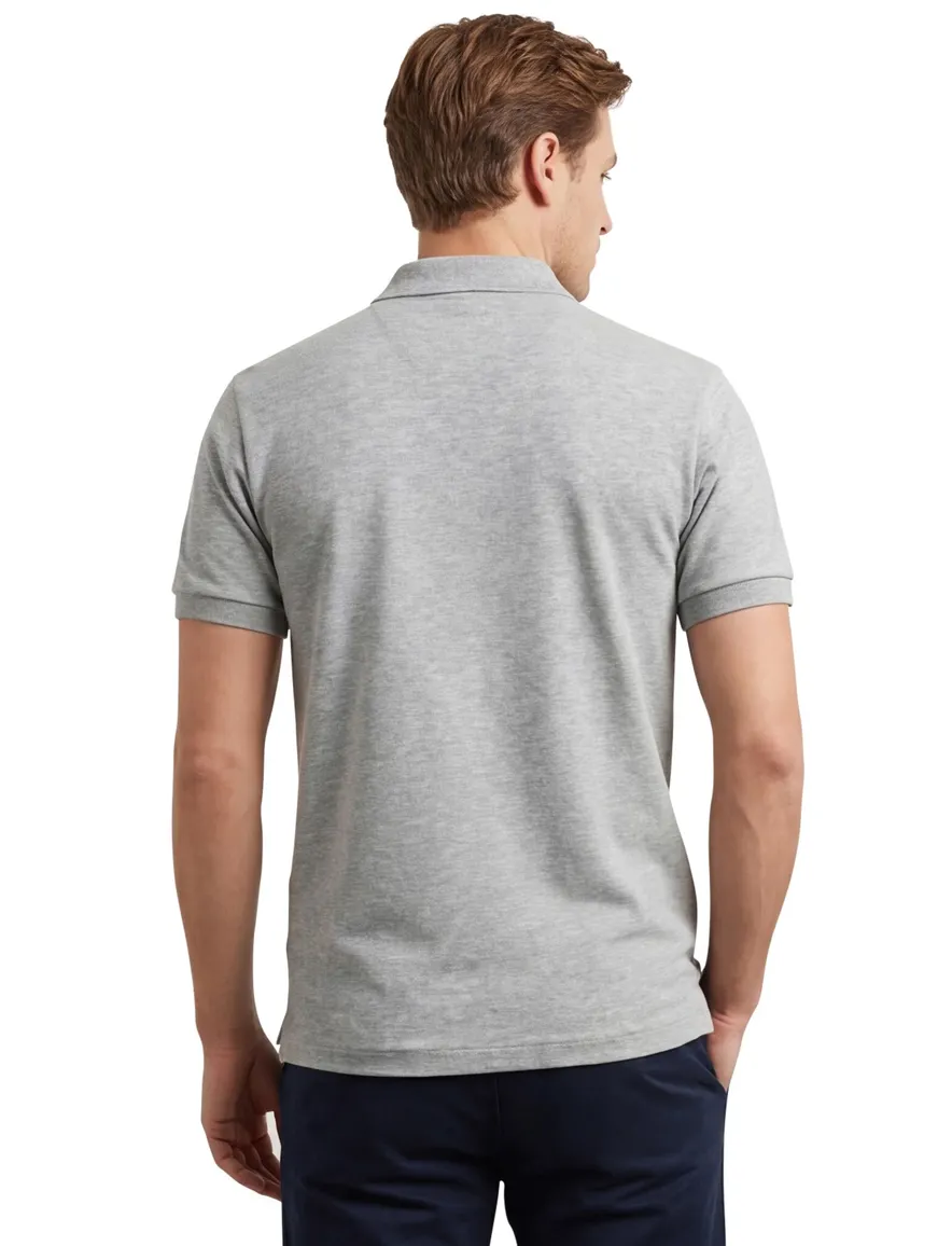 Lacoste polo grijs gemeleerd Classic Fit