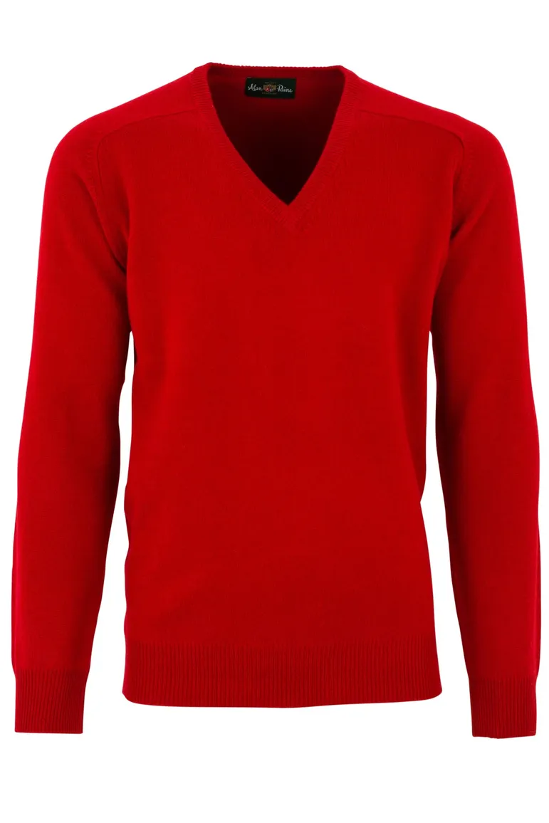 Alan Paine trui dubonnet rood Hampshire ruime fit