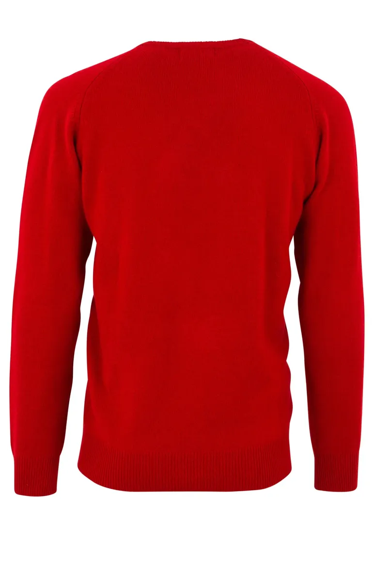 Alan Paine trui dubonnet rood Hampshire ruime fit