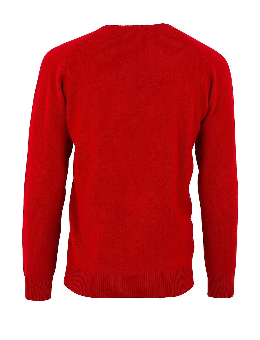 Alan Paine trui dubonnet rood Hampshire ruime fit