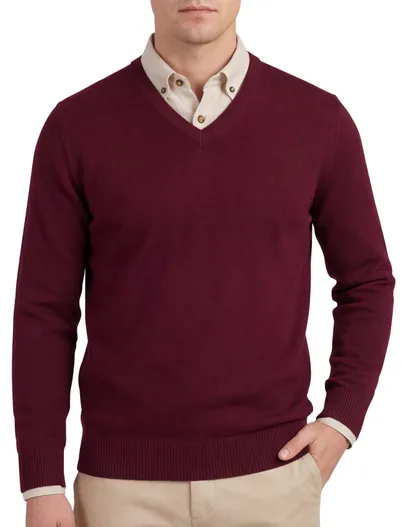 Alan Paine Alan Paine trui bordeaux effen
