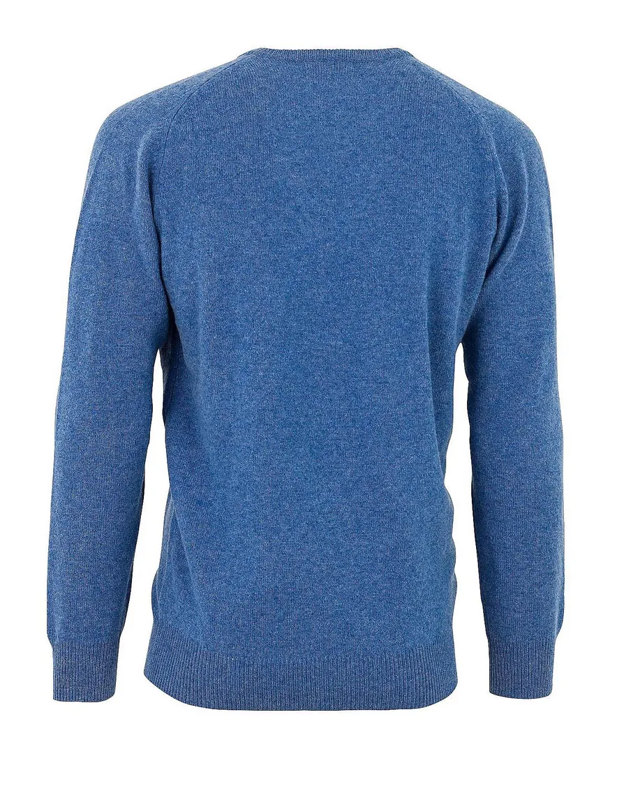 Alam Paine pullover denim blue lamswol ruime fit lamswol