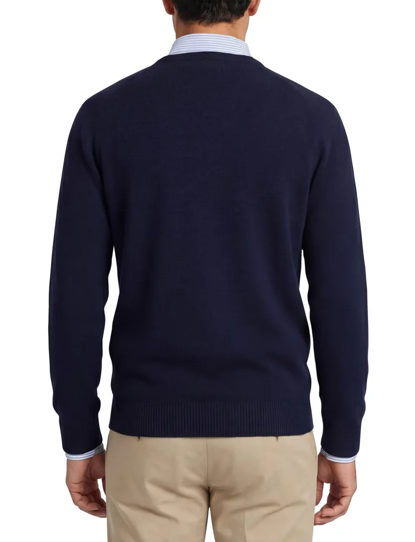 Alan Paine trui navy classic fit v-hals Hampshire