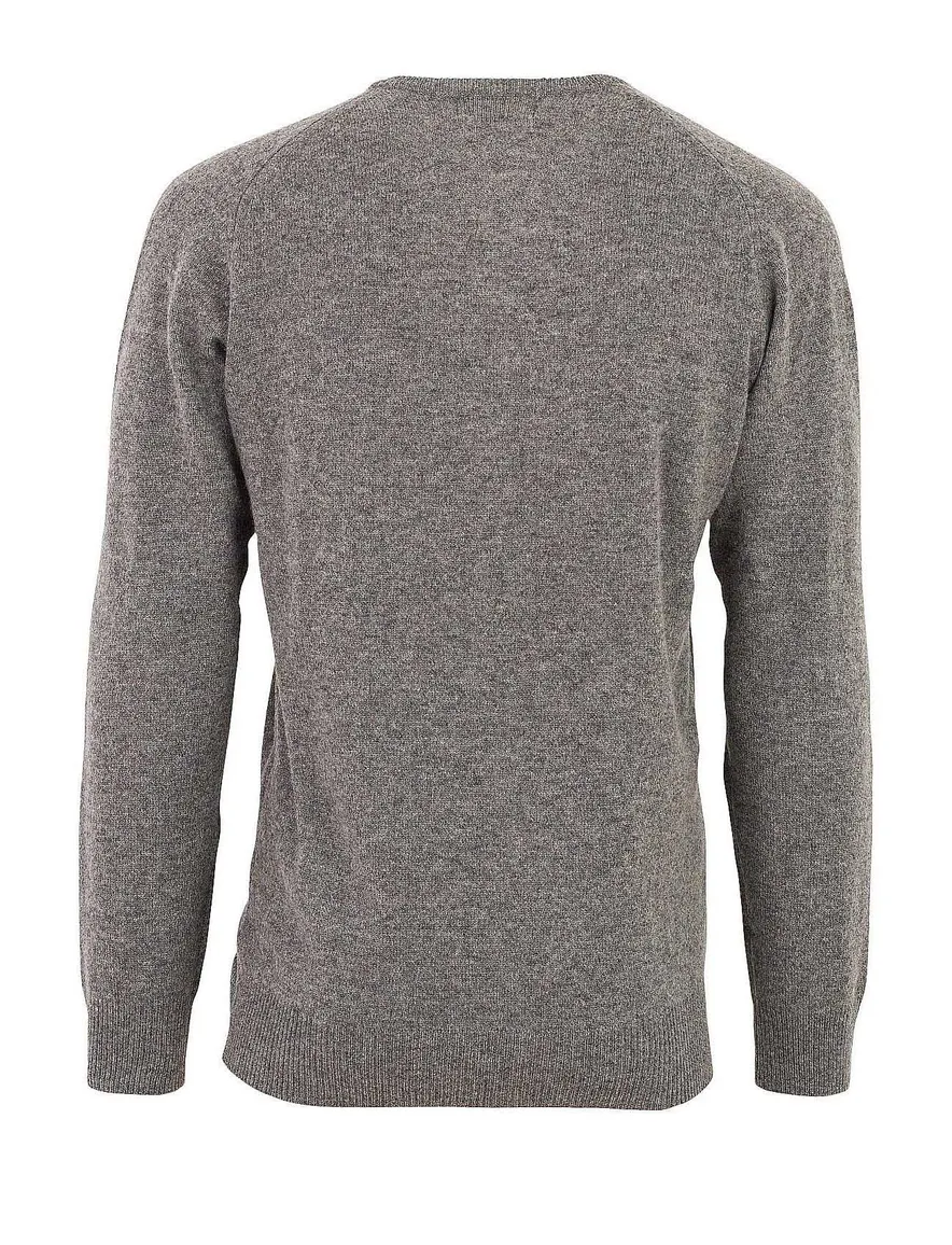 Alan Paine pullover grijs melange classic fit lamswol