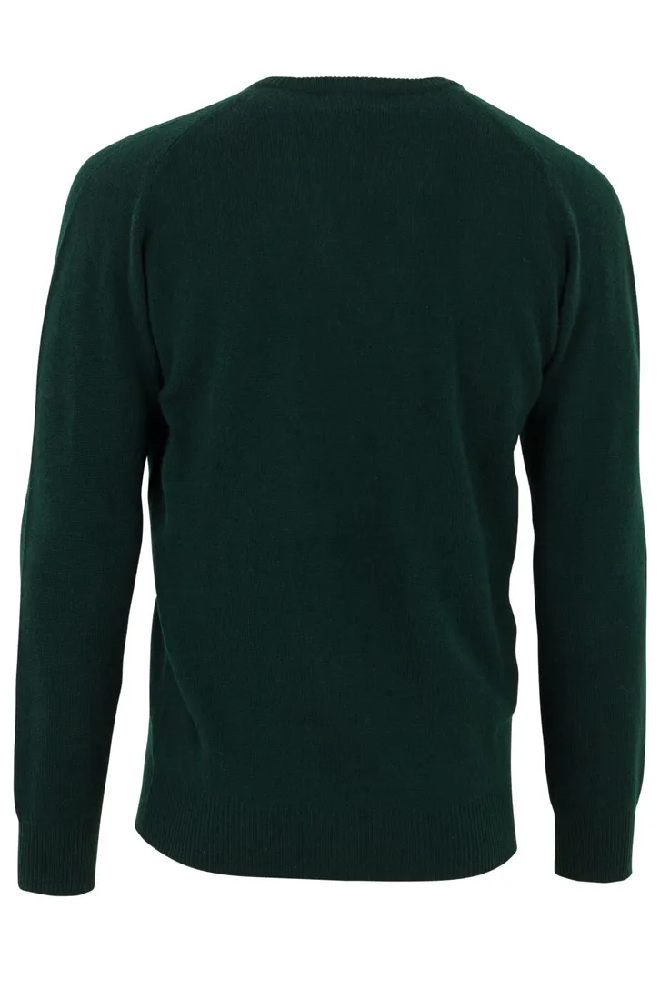 Alan Paine trui tartan green classic fit lamswol