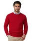 Alan Paine trui warm rood lamswol ronde hals ruime fit