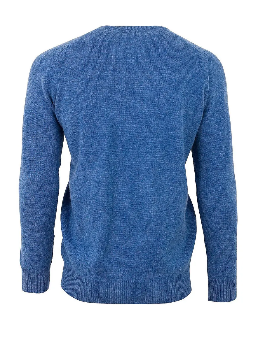 Alan Paine trui denim blue Dorset lamswol