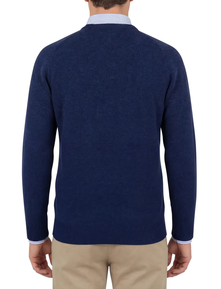 Alan Paine pullover navy Dorset classic fit ronde hals