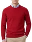 Alan Paine ronde hals rood lamswol