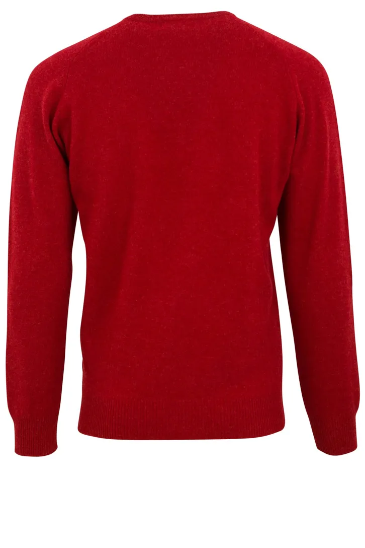 Alan Paine trui v-hals rood lamswol