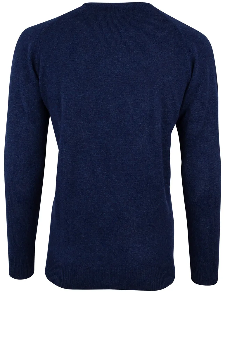 Trui Alan Paine blauw gemeleerd ronde hals