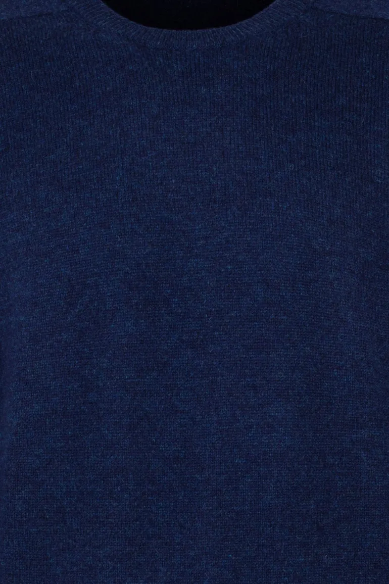 Trui Alan Paine blauw gemeleerd ronde hals