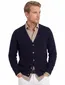 Alan Paine vest donkerblauw knopen effen lamswol