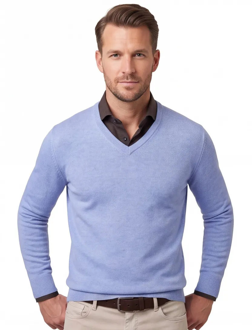 Alan Paine trui blauw Hamfshire ronde hals