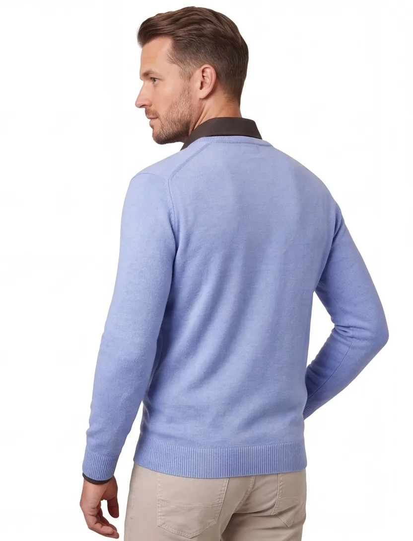 Alan Paine trui blauw Hamfshire ronde hals