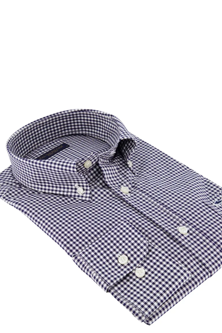 Overhemd Paul & Shark geruit donkerblauw