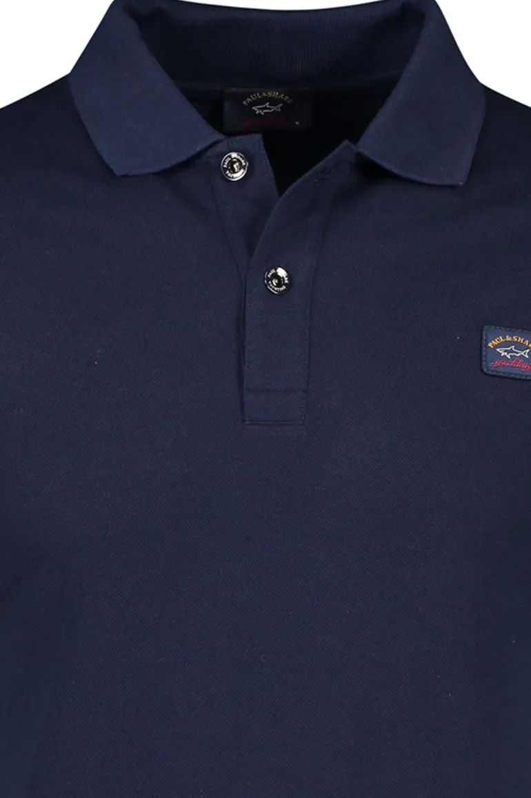 Paul & Shark polo katoen donkerblauw