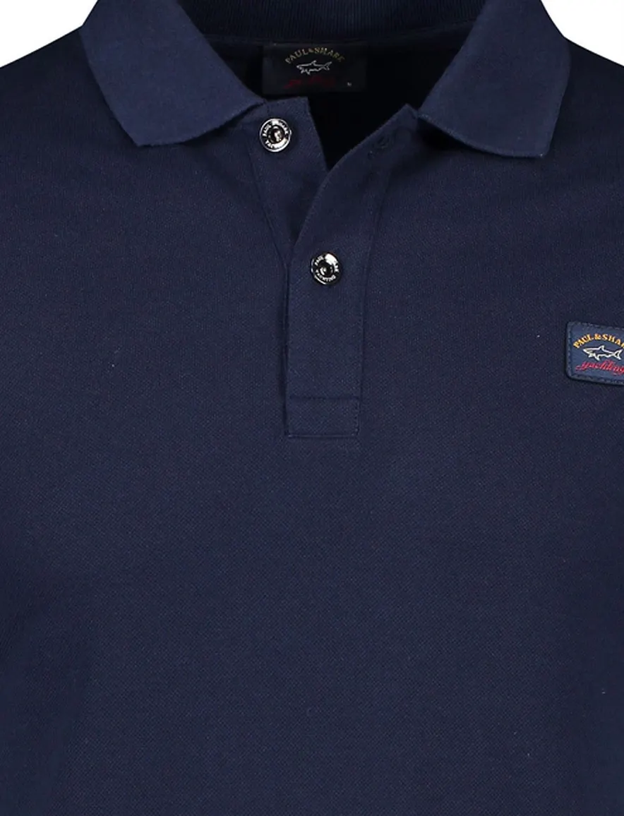 Paul & Shark polo katoen donkerblauw