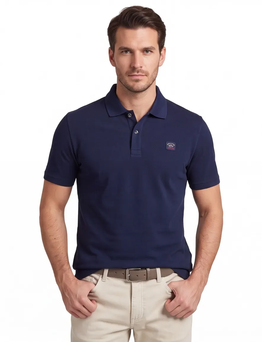 Paul & Shark polo katoen donkerblauw