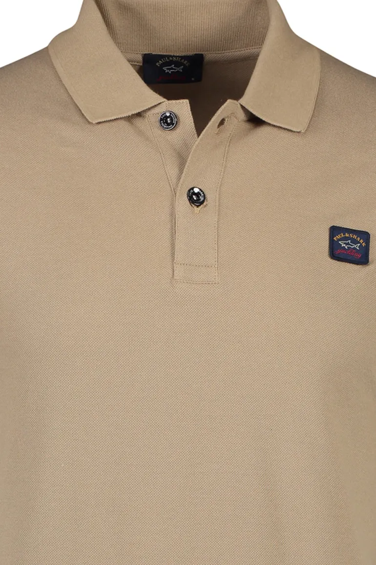 Paul & Shark katoenen polo beige