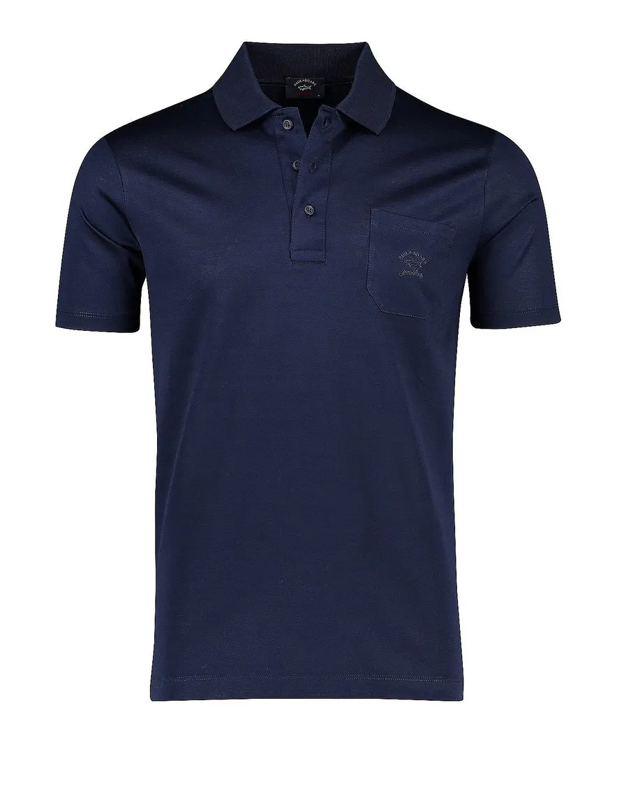 Paul & Shark polo borstzakje katoen navy