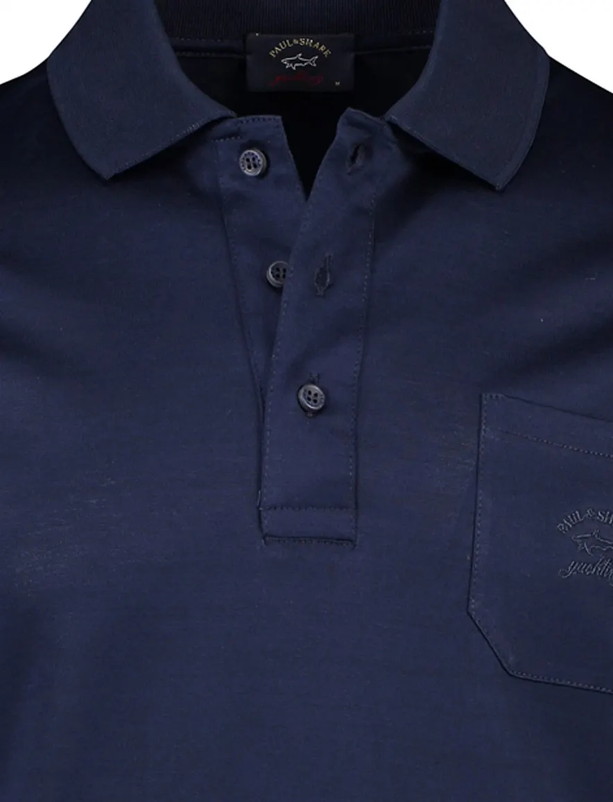 Paul & Shark polo borstzakje katoen navy